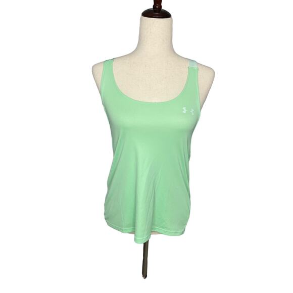 Under Armour heatgear loose criss cross athletic tank light green women's small - Picture 8 of 9